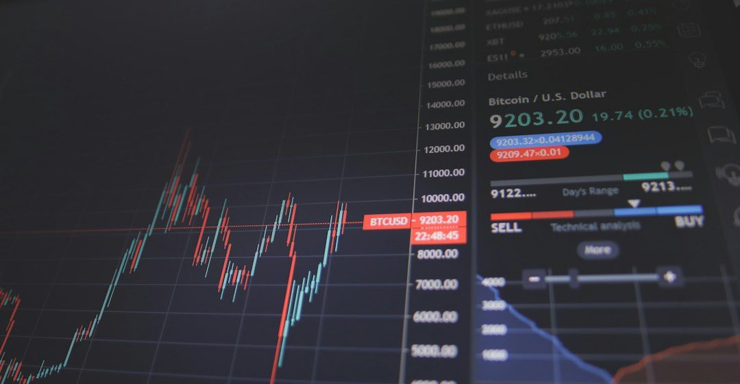 Grafik pasar keuangan sebagai ilustrasi analisis bisnis